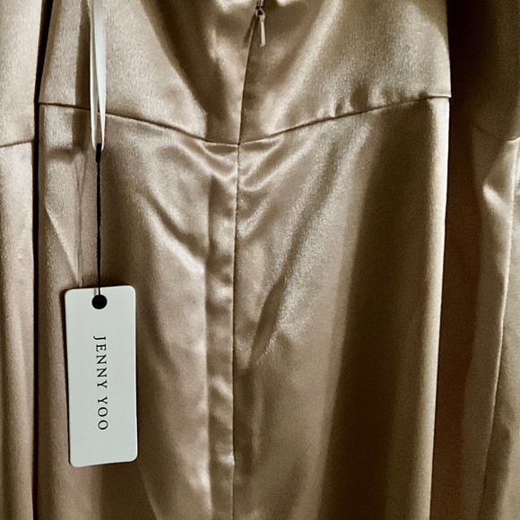 NWT JENNY YOO Satin Evening Gown Full Length - Picture 6 of 8